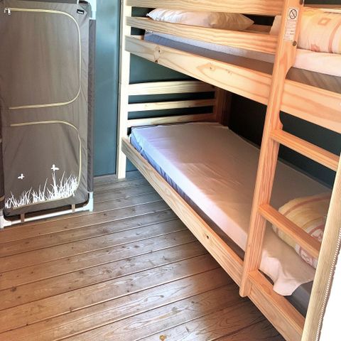 TIENDA DE LONA Y MADERA 4 personas - Tienda natural Cambodgia sin instalaciones sanitarias