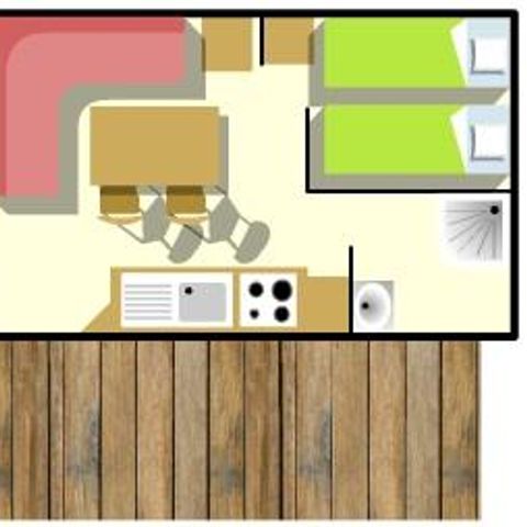 Mobile home 4 persons - COTTAGE CONFORT 4p