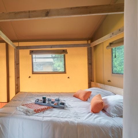 Tente en toile et en bois 6 personnes - Safari Lodge 6p