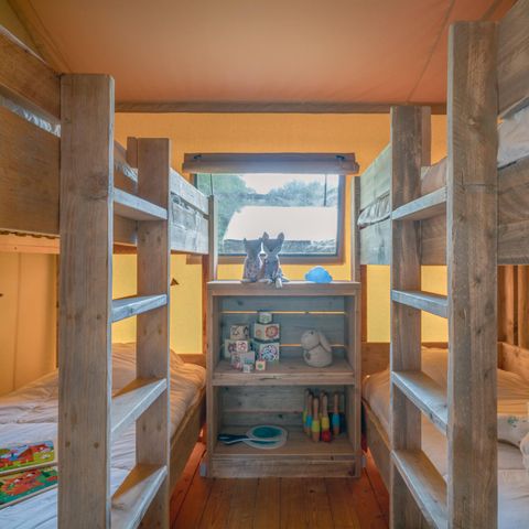 Tente en toile et en bois 6 personnes - Safari Lodge 6p