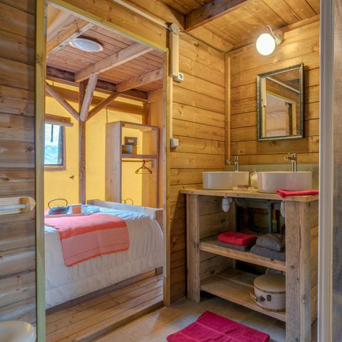 Tente en toile et en bois 8 personnes - Safari Lodge 8p
