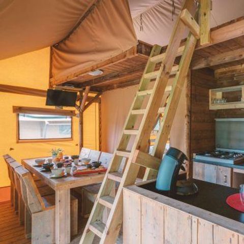 Canvas and wooden tent 8 persons - Safari Lodge 8p