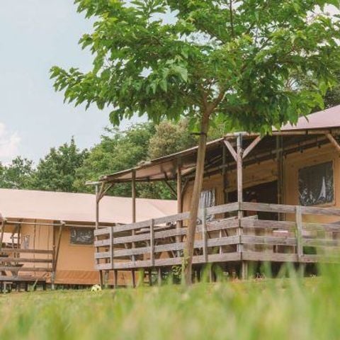 Tente en toile et en bois 8 personnes - Safari Lodge 8p