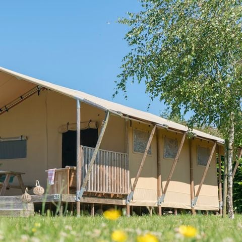 Tente en toile et en bois 6 personnes - Woody lodge 2chambres sans sanitaires