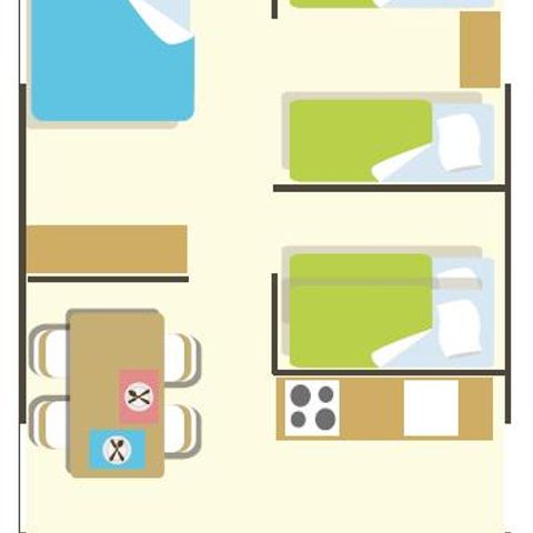 CANVAS AND WOOD TENT 6 people - Woody lodge 3Rooms without sanitary facilities