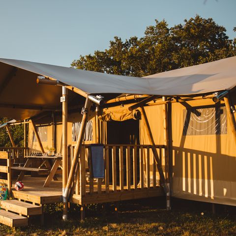 Tente en toile et en bois 7 personnes - Safari Lodge