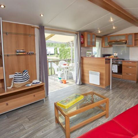 Mobile home 8 persons - Homair mobil homes at camping La Guyonnière Classic XL | 3 Bedrooms | 6/8 People | Raised terrace