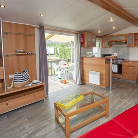 Mobilhome 8 personnes - Homair mobil homes au camping La Guyonnière Classic XL | 3 Ch. | 6/8 Pers. | Terrasse surélevée