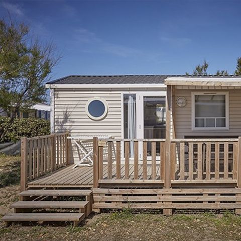 Mobile home 6 persons - Homair mobil homes at camping La Guyonnière Premium Azure | 3 Bedrooms | 6 Pers | Raised terrace | Air conditioning