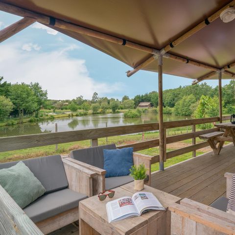 TIENDA DE LONA Y MADERA 8 personas - Safari Lodge, con aire acondicionado