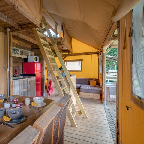 Canvas and wooden tent 8 persons - Safari Lodge, Air-conditioned