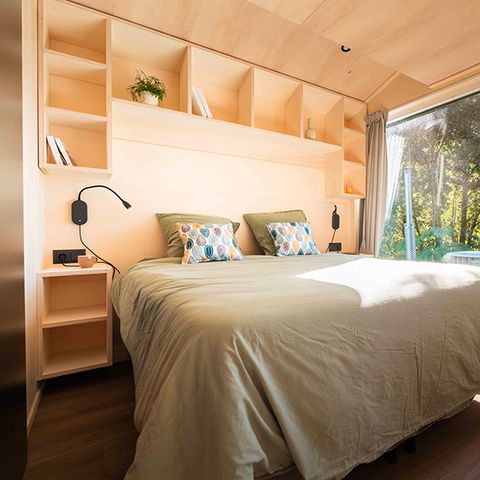 Tiny house 5 personnes - Wild Spirit 2 chambres - 60m² - TV -CLIM - LV - SH + SAUNA + BAIN NORDIQUE