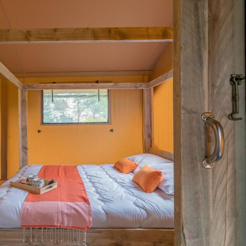 Tente en toile et en bois 6 personnes - Woody Lodge, Climatisée - 3 chambres