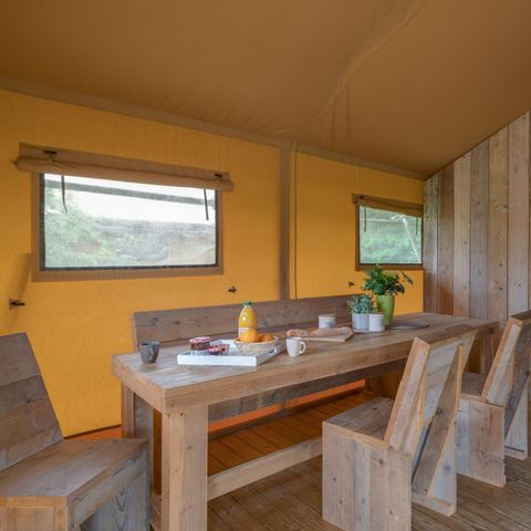 Canvas and wooden tent 6 persons - Safari Lodge, 6p Air-conditioned