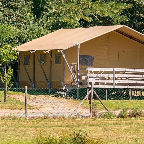 Tente en toile et en bois 6 personnes - Safari Lodge, 6p Climatisée