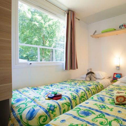 Mobilheim 6 personen - Classic | 3 Schlafz. | 6 Pers. | Nicht überdachte Hochterrasse