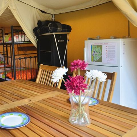 TIENDA DE LONA Y MADERA 6 personas - Safari Tent | Safari Tent | 2 Dormitorios | 5/6 Personas | Terraza Individual