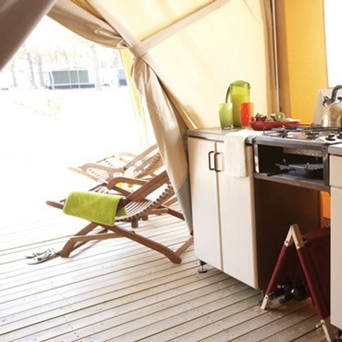 CANVAS AND WOOD TENT 6 people - Safari Tent | Safari Tent | 2 Bedrooms | 5/6 People | Single Terrace