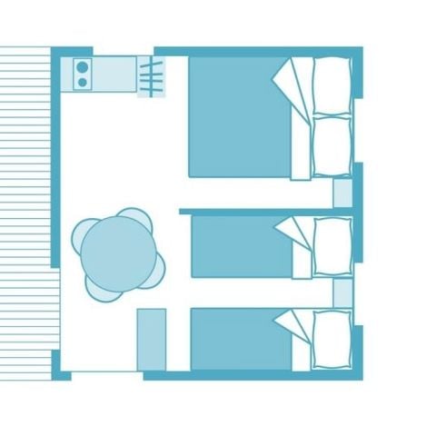 Bungalowzelt 4 personen - Zeltbungalow | 2 Zi. | 4 Pers. | Ohne Bad