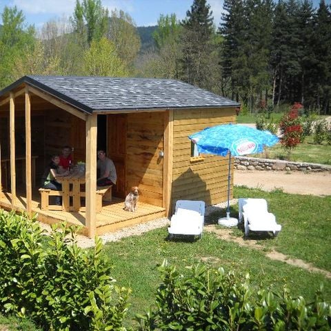 Canvas bungalow 4 persons - Châtaigner hut without sanitary facilities