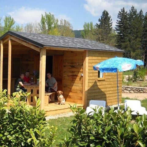 Canvas bungalow 4 persons - Châtaigner hut without sanitary facilities