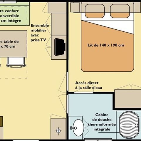 Stacaravan 4 personen - MH2 Les Cévennes Standaard