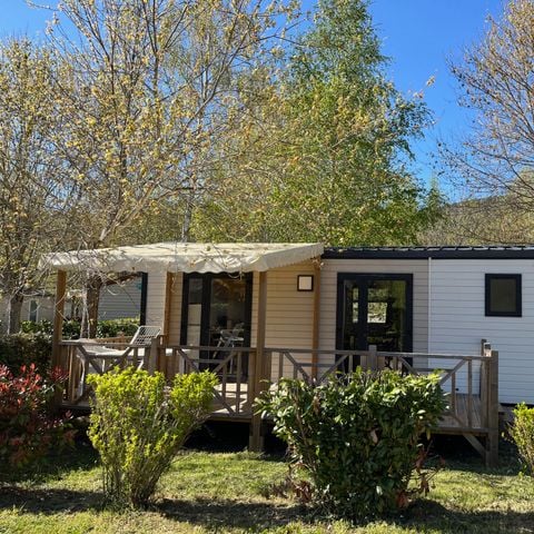 MOBILHOME 4 personnes - MH Premium Grand Large Les Cévennes 30m² (2ch-4pers) + terrasse semi-couverte + climatisation