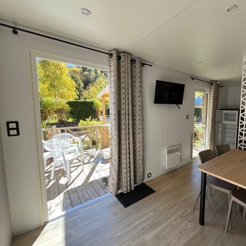 MOBILHOME 4 personnes - MH Premium Grand Large Les Cévennes 30m² (2ch-4pers) + terrasse semi-couverte + climatisation