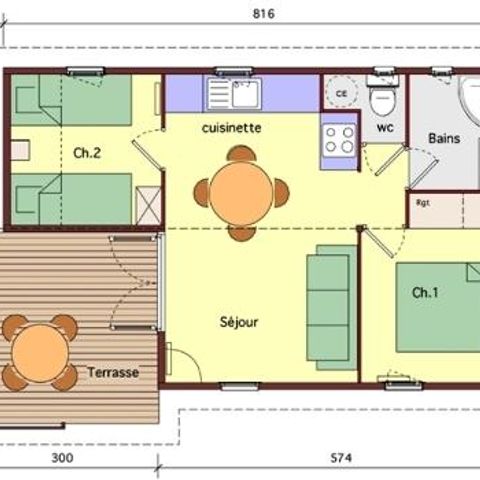 Chalet 7 persons - Chalet Alizé XL