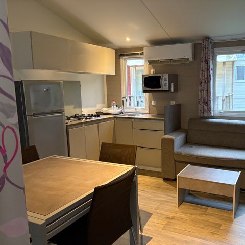 Mobilheim 6 personen - Mobilheim mit überdachter Terrasse 3 Schlafzimmer