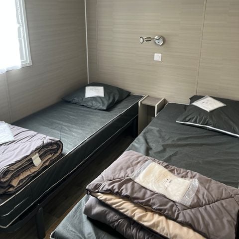 Mobilheim 6 personen - Mobilheim mit überdachter Terrasse 3 Schlafzimmer