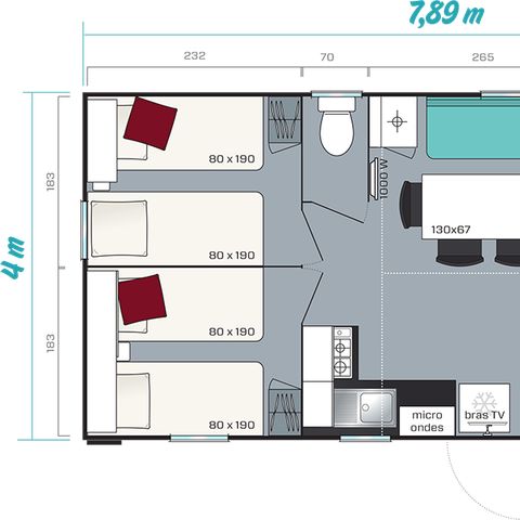 Stacaravan 6 personen - Stacaravan 6 personen