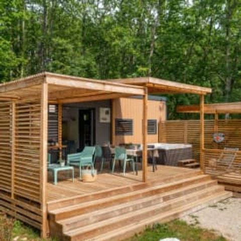 Mobilheim 6 Personen - Cottage Dordogne 6p 3ch Premium Spa