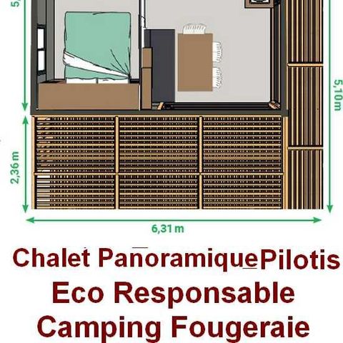 CHALET 5 people - Panoramique Pilotis - 2 bedrooms