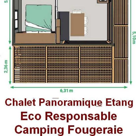 CHALET 5 people - Panoramique Etang - 2 bedrooms