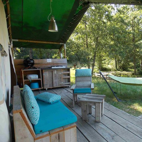 Tente en toile et en bois 5 personnes - Safari Eco