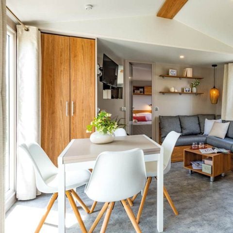 Mobilheim 4 Personen - Premium - 38,4 m² - 2 Schlafzimmer - 2 Bäder - BBQ