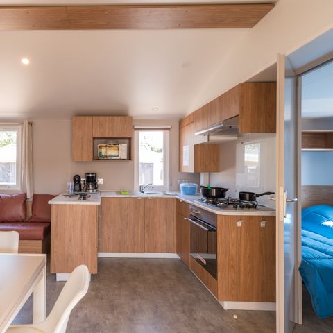 Mobilheim 4 Personen - Premium - 38,4 m² - 2 Schlafzimmer - 2 Bäder - BBQ