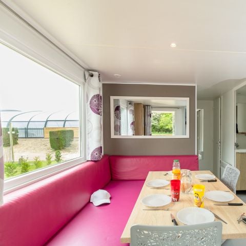 Stacaravan 6 personen - Privilège - 30 m² - 3 slaapkamers - Uitzicht op de boerderij