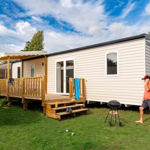 Mobilheim 6 Personen - Premium - 38.5 m² - 3 Schlafzimmer - 2 Bäder - BBQ