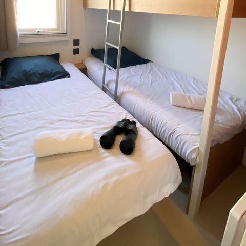 Stacaravan 7 personen - Premium Jardin- 38.5m² - 3 slaapkamers - 2 badkamers - 2 toiletten