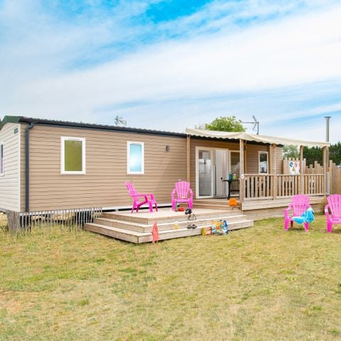 Stacaravan 7 personen - Premium Jardin- 38.5m² - 3 slaapkamers - 2 badkamers - Nordic bad