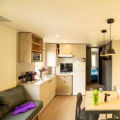 Mobilheim 8 Personen - Premium - 38.5m² - 4 Schlafzimmer - 2 Bäder - Ausblick Düne