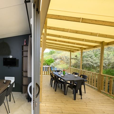Mobilheim 6 personen - Premium 3 Schlafzimmer- 2 Badezimmer - Dünenblick