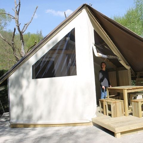 TENTE TOILE ET BOIS 4 personnes - Ecolodge confort 21m² (sans sanitaires)