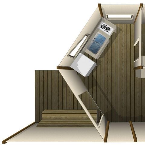 TENTE TOILE ET BOIS 4 personnes - Ecolodge confort 21m² (sans sanitaires)