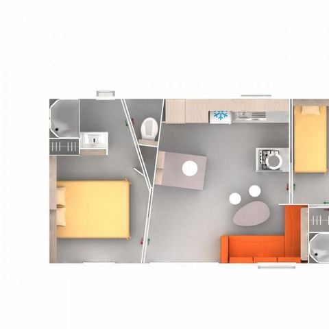 Mobilhome 5 personnes - Premium climatisé 40m²