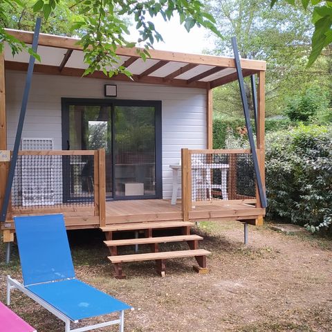 Chalet 2 personen - Cajou Confort 1 slaapkamer + overdekt terras 9m².