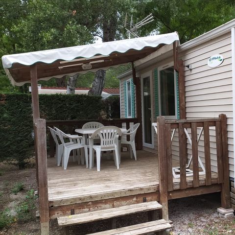 Mobilheim 5 personen - Mobilheim Confort 29m² (2 Zimmer) + Überdachte Terrasse + Klimaanlage