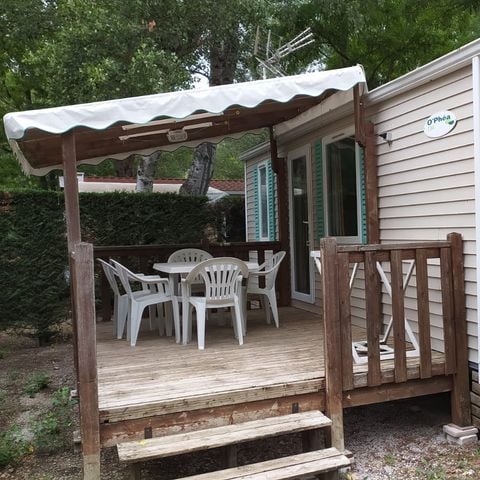 Mobilhome 5 personnes - Mobil-home Confort 29m² (2 chambres ) + Terrasse couverte + Clim